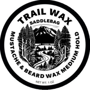 Trail wax mustache and beard wax, medium hold saddlebag scented